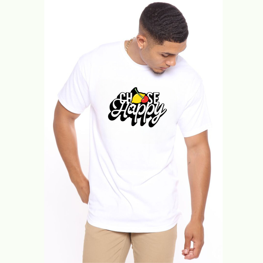 "Choose Happy" White Tee
