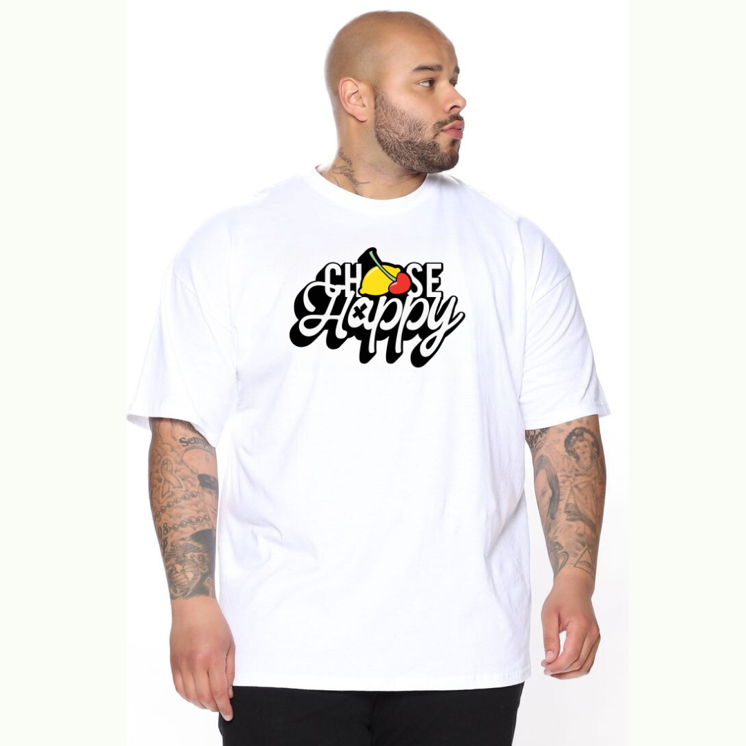 "Choose Happy" White Tee