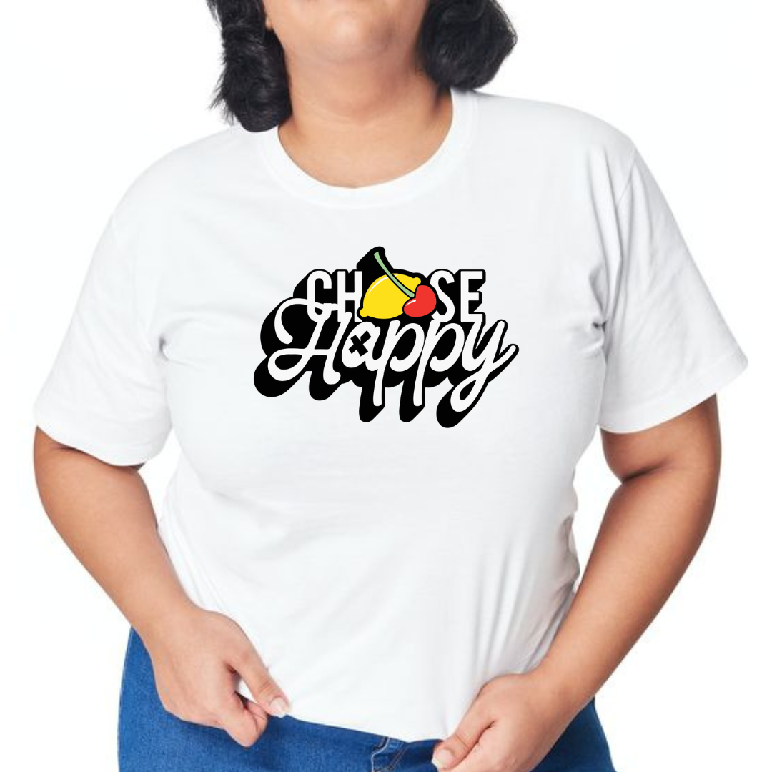 "Choose Happy" White Tee