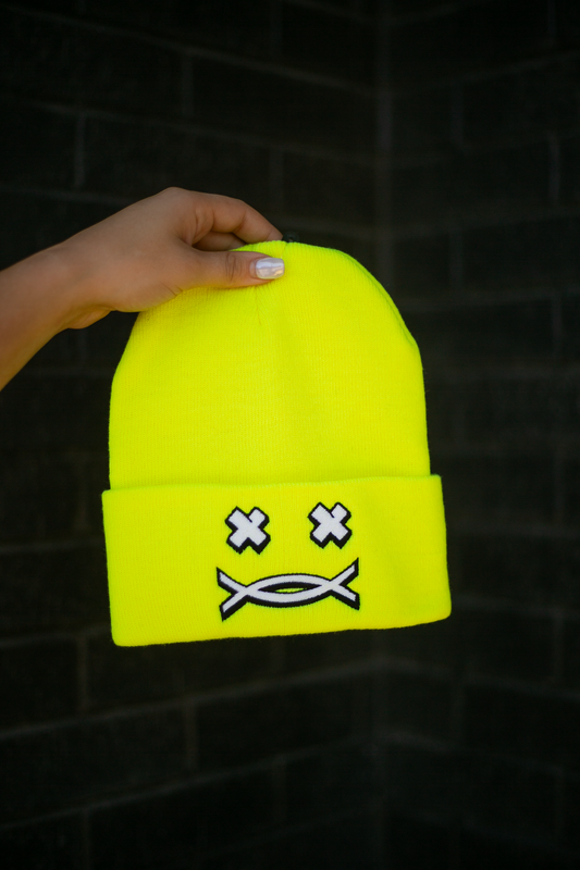 "You Choose" Winter Beanie - Embroidered Yellow