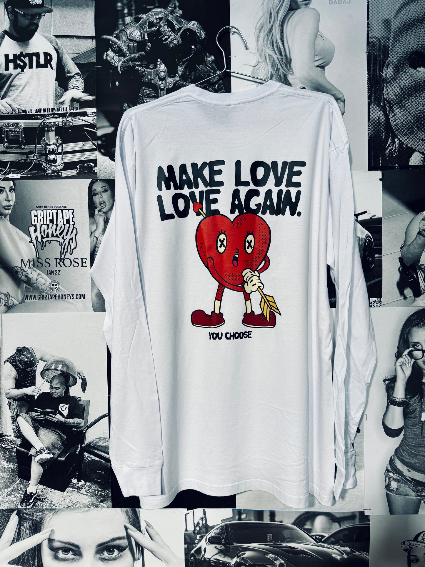 Make Love, Love Again White Long-Sleeve T- Unisex