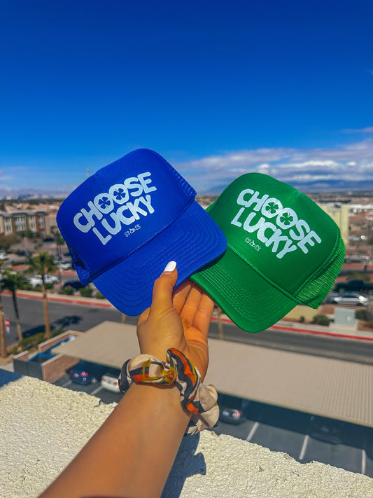 "Choose Lucky" Green Mindset Trucker Hat
