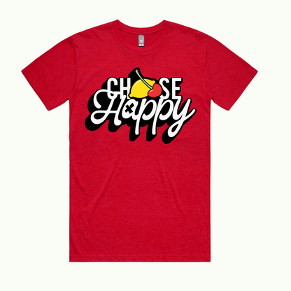 "Choose Happy" Women's Red Tee